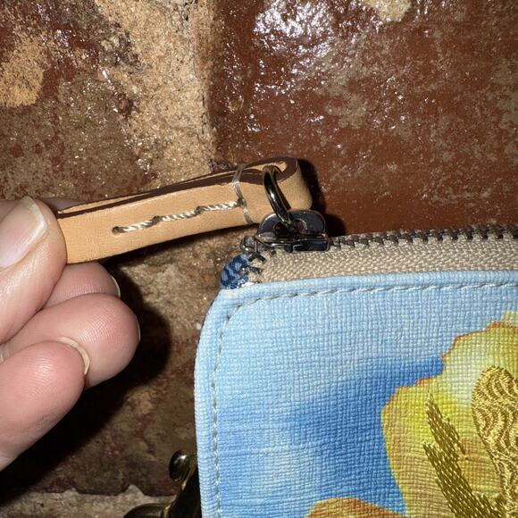 Brighton Belle Jardin floral coated canvas leather crossbody embroidered - Picture 2 of 9